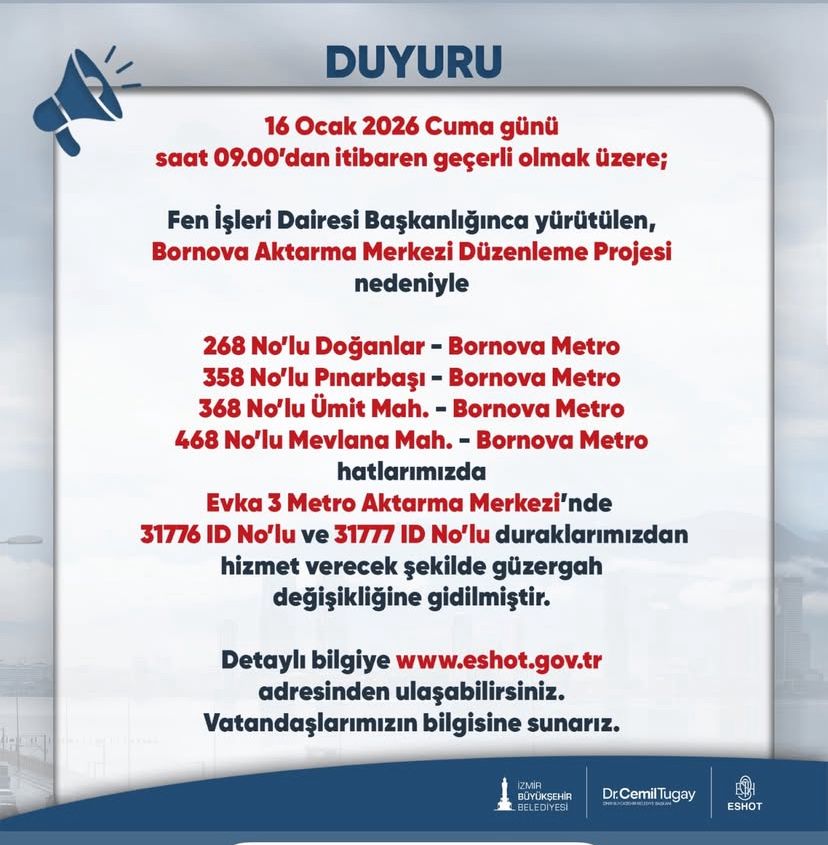 Bornova Yönünde Ulaşımı Kullananlar Dikkat Bu Hatlar Yön Değiştirdi-1