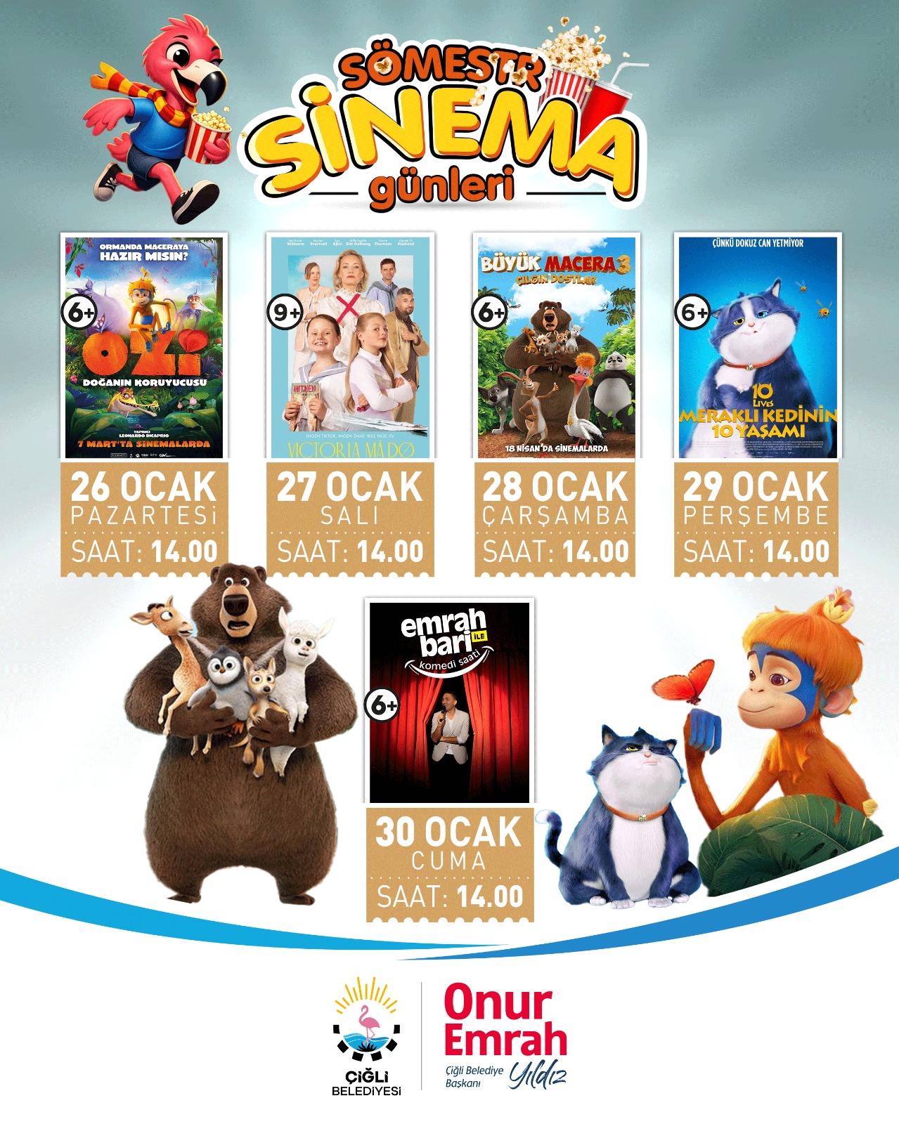 Çiğli’de Yarıyıl Tatili Çocuklar Için Sinema Şölenine Dönüşüyor (1)