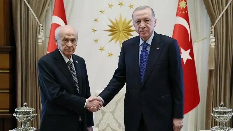 Cumhurbaşkanı Erdoğan Ile Bahçeli, Saray'da Bir Araya Geldi-1
