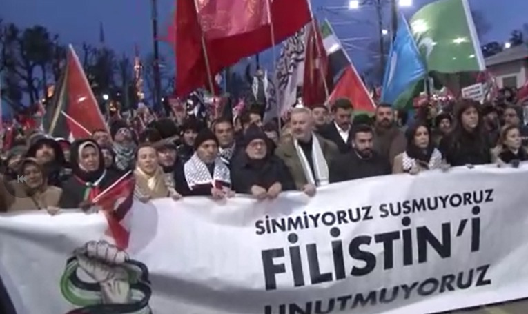 İstanbul’da Büyük Gazze Yürüyüşü Yüz Binler Galata’da! (1)