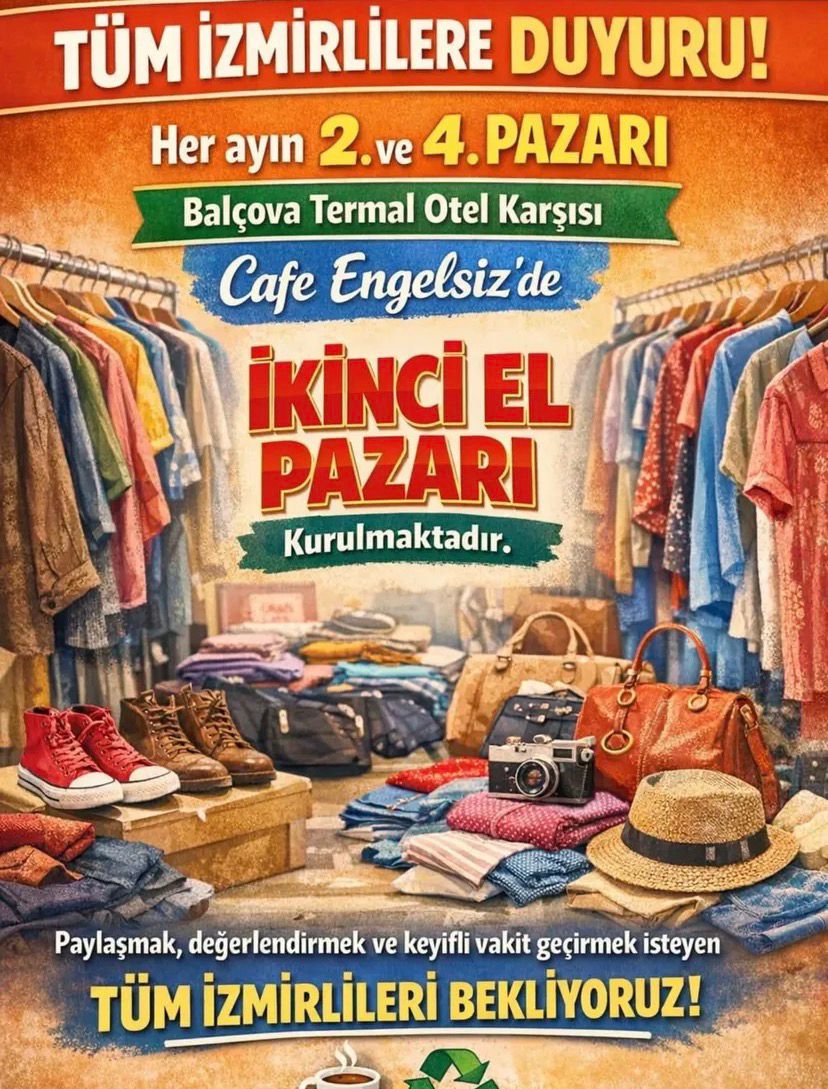 İzmir’de Cafe Engelsiz’de İkinci El Pazarı Kuruluyor