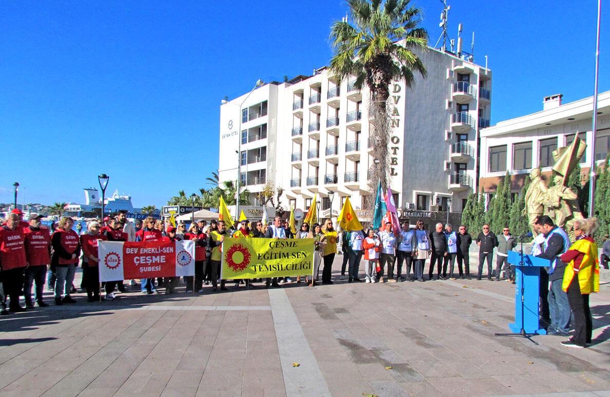 Kesk Çeşme’de Sokağa Indi 'Geçinemiyoruz' (1)