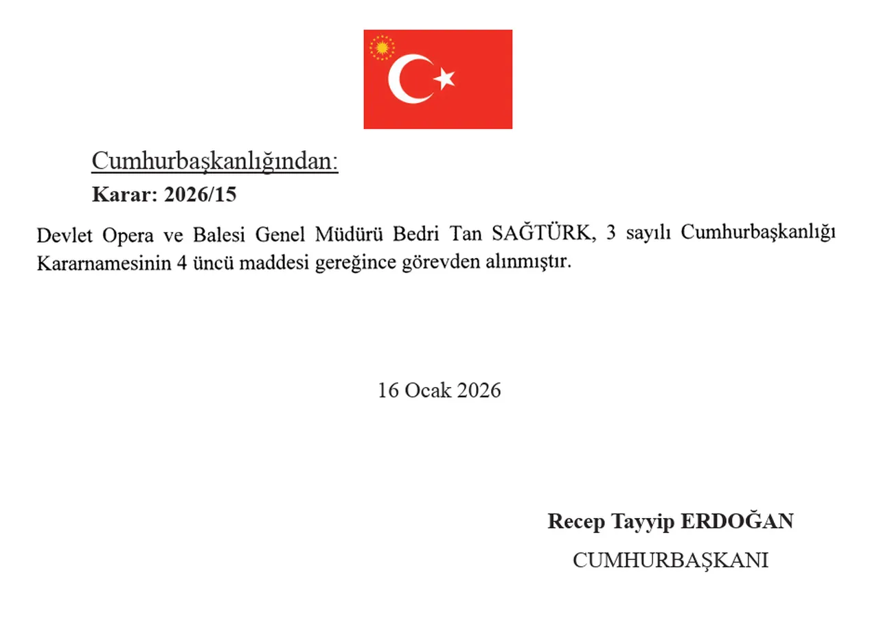 Resmi Gazete'de Yayımlandı! Tan Sağtürk Görevden Alındı (1)-1