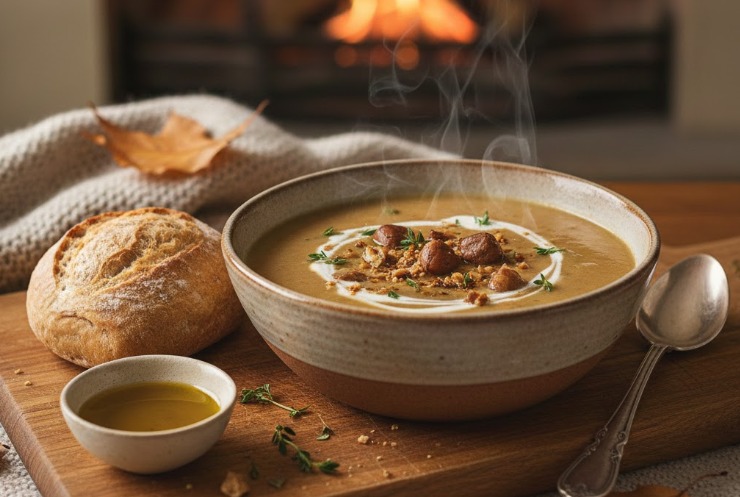 Restoranlarda Yok Satıyor, Evde Yapmak Çok Kolay! Kestane Çorbası Tarifi (2)