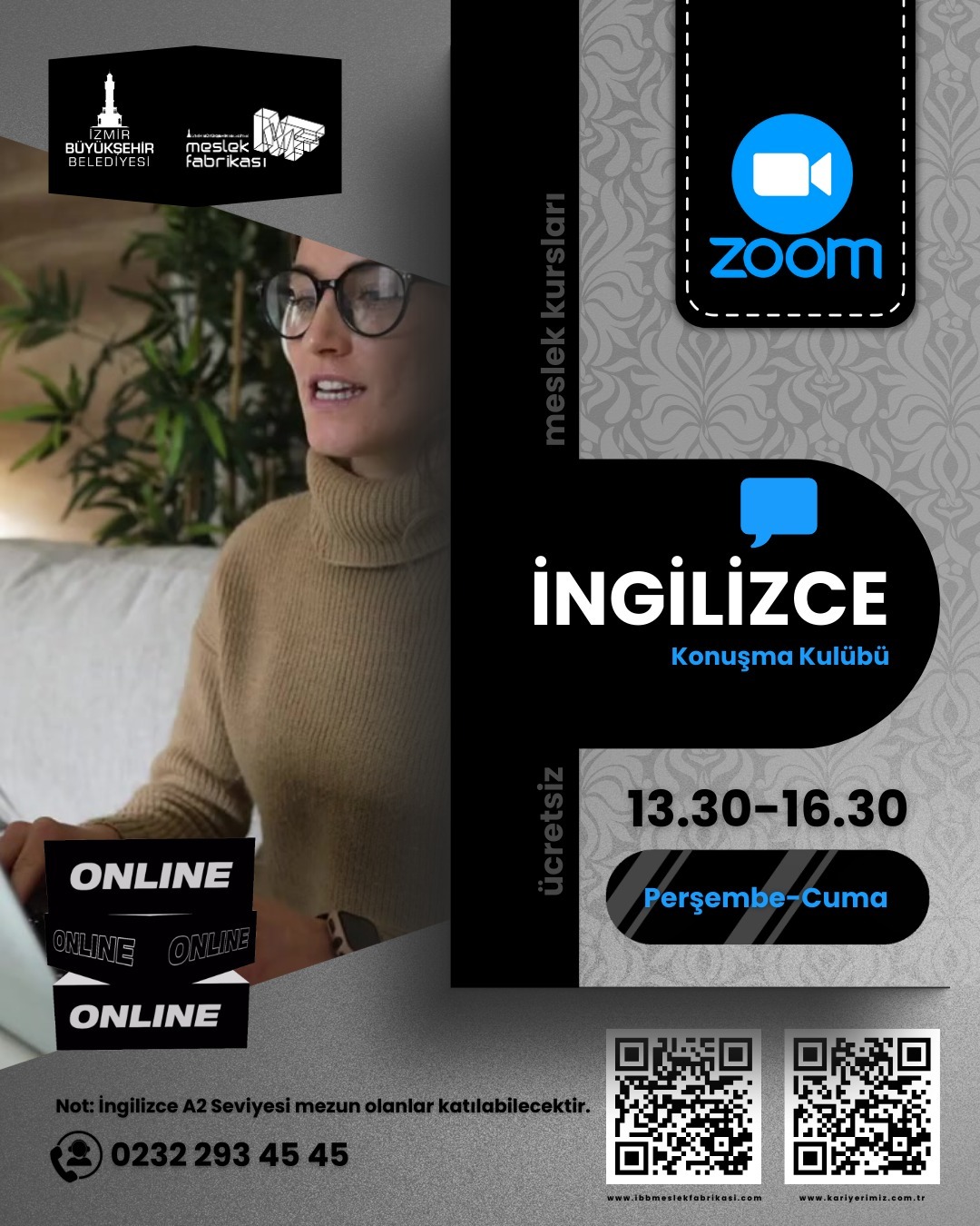 Ücretsiz Online İngilizce Kulübü! Kontenjanlar Hızla Doluyor