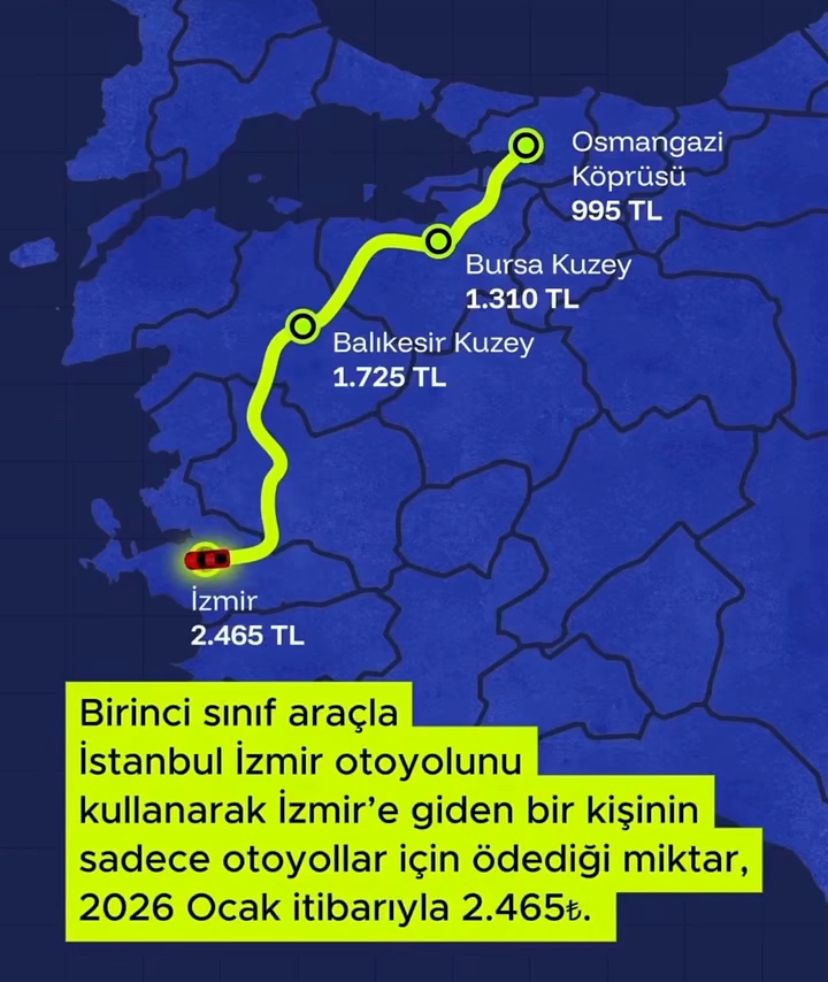 İstanbul–İzmir Otoyolu cep yakıyor: 2026’ya otoyol zammıyla girildi