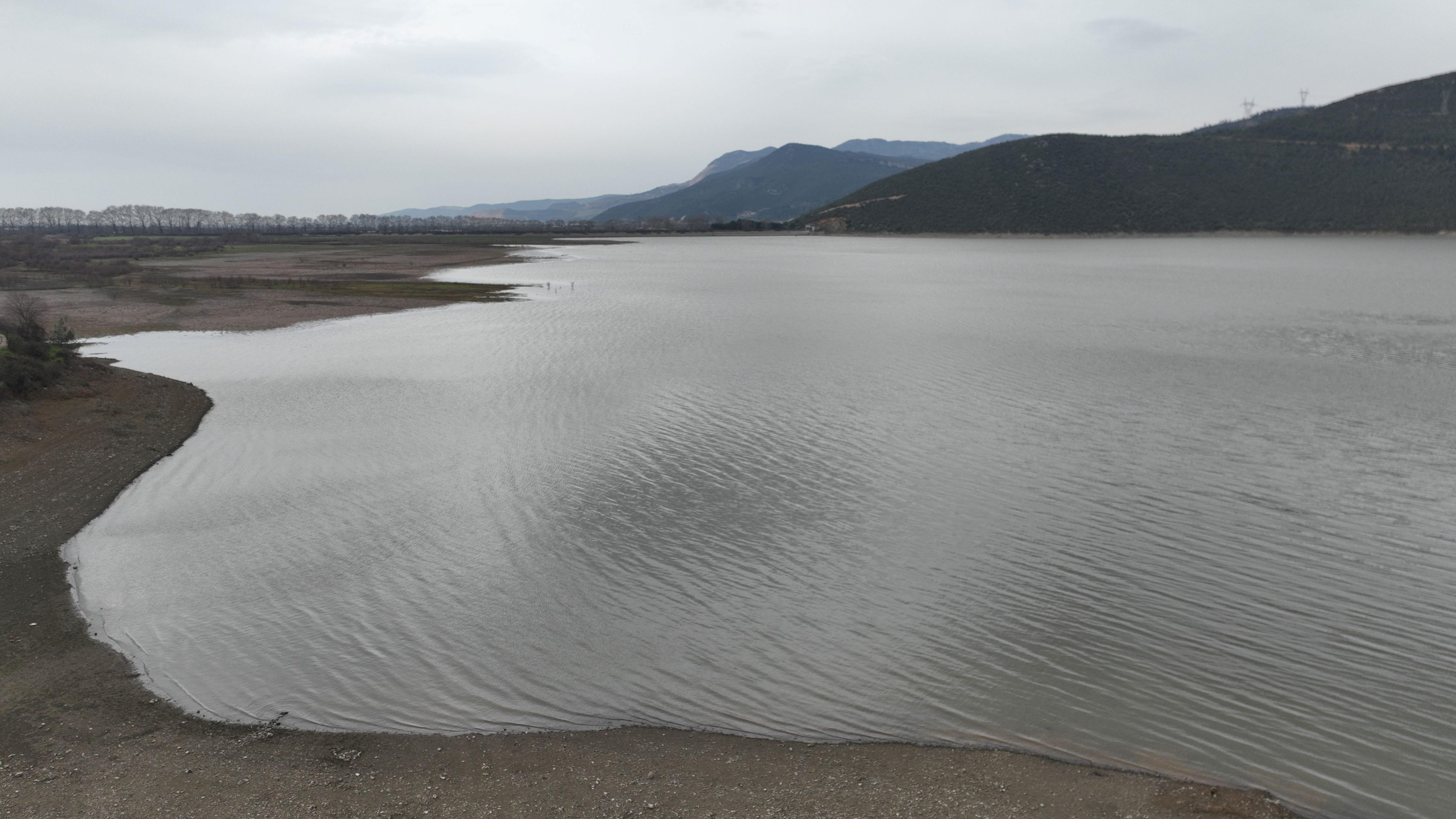 Bursa’da Çiftçinin Yüzü Güldü Gölbaşı Göleti Su Tutmaya Başladı (1)