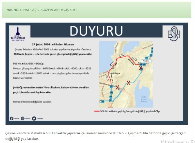 Eshot Duyurdu Bu Iki Duraktan Otobüs Geçmeyecek