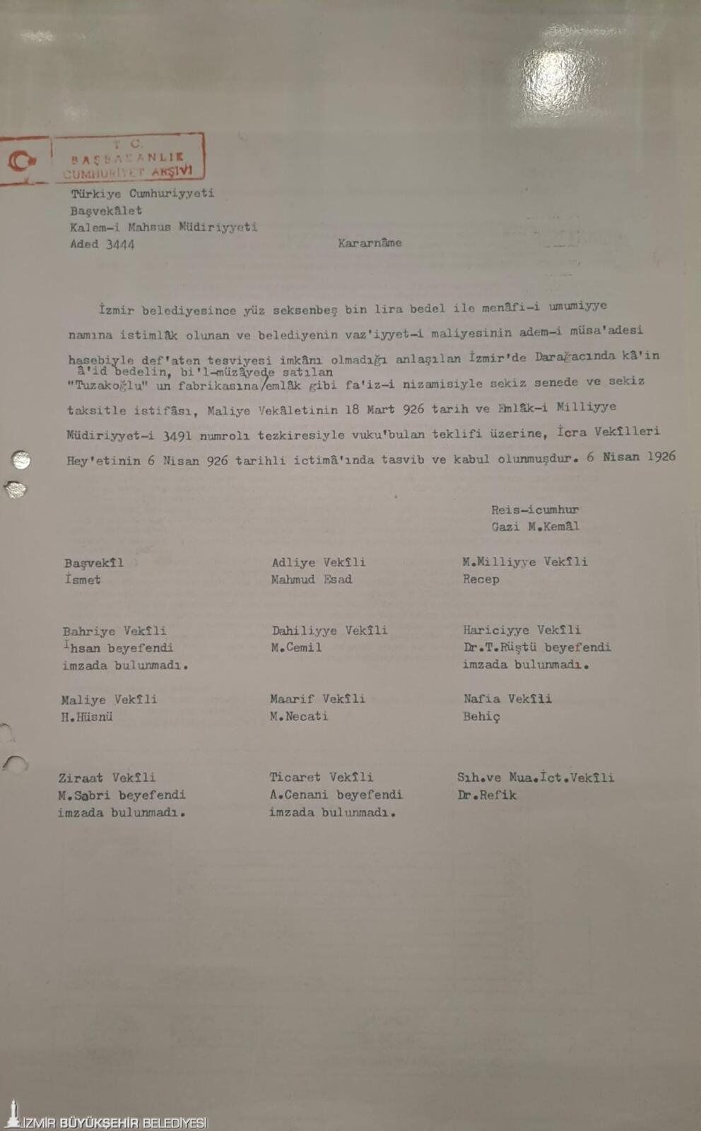 İzbb’den Vakıflar’a Hukuk Resti 33