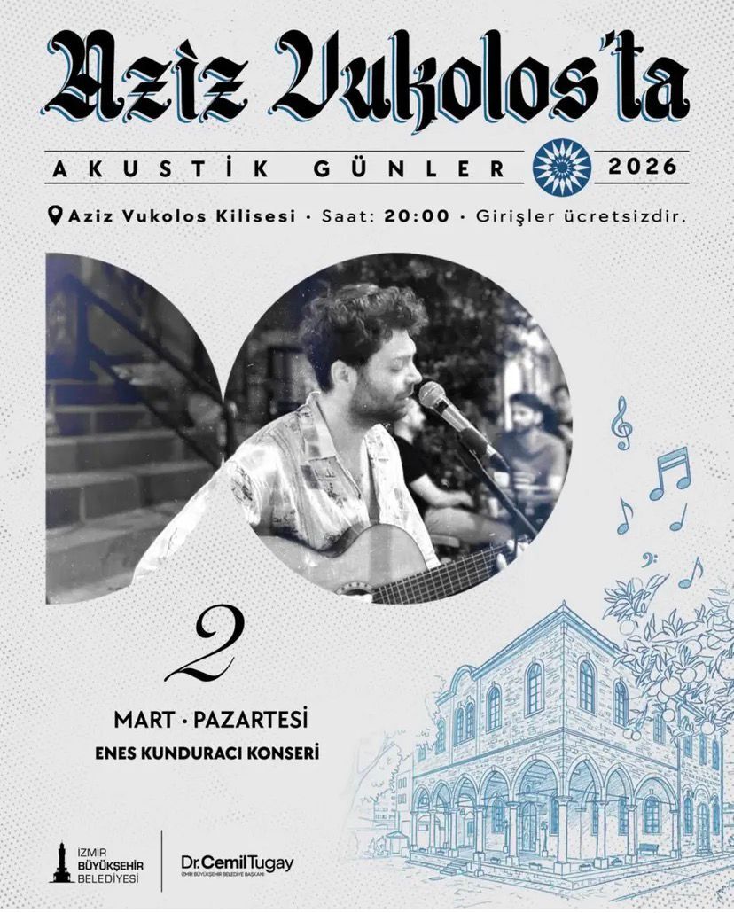 İzmir’de ‘Aziz Vukolos’ta Akustik Günler’ Başlıyor