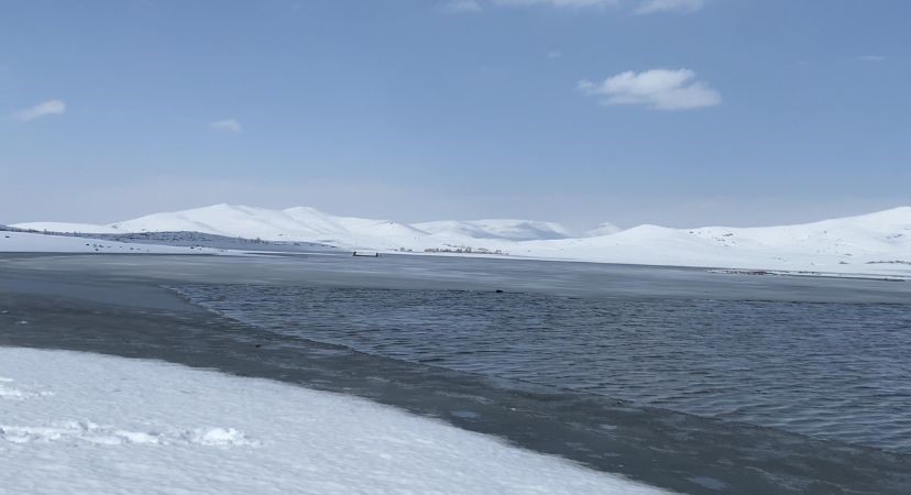 Patnos Barajı’nda Kartpostallık Kış Manzarası (1)-1