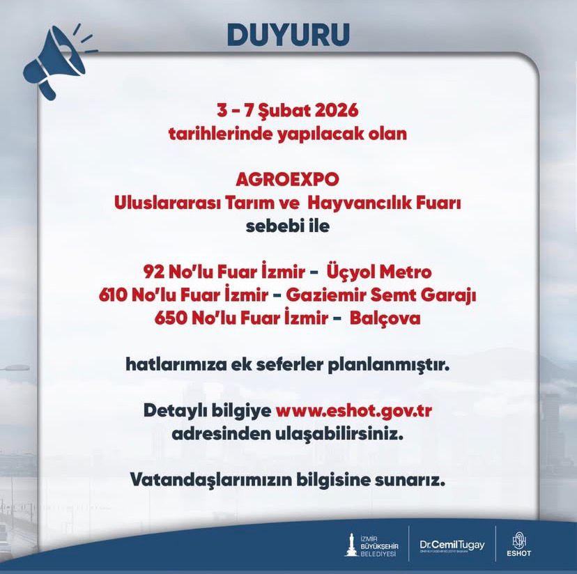 İzmir’de fuara özel ek sefer müjdesi!