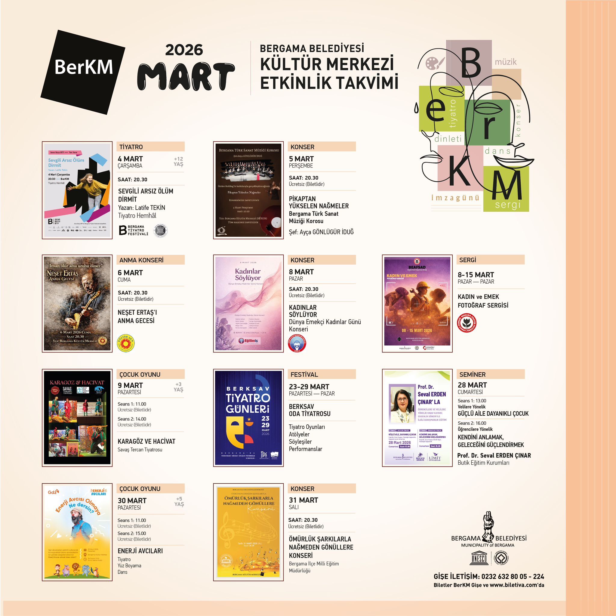 Bergama Beledi̇yesi̇ Kültür Merkezi̇ Mart Programi