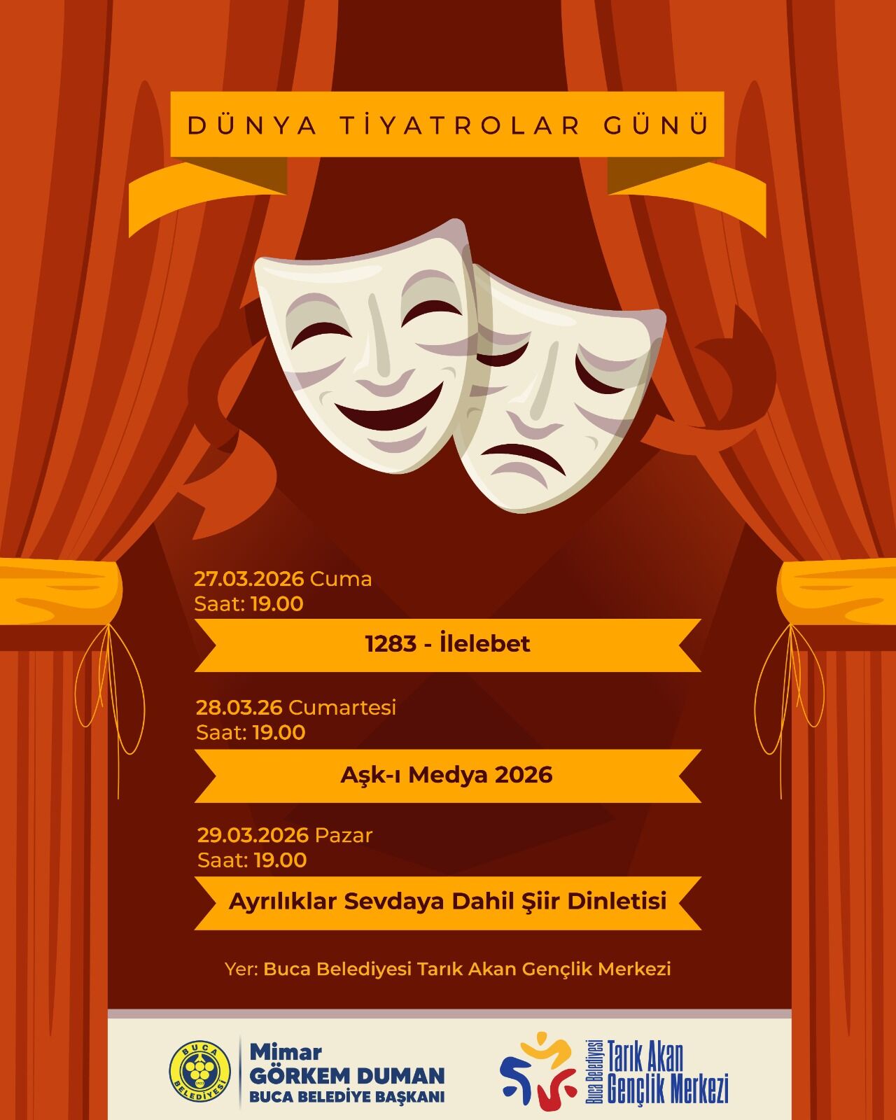 Buca Belediyesi Dünya Tiyatrolar Günü Tasarım