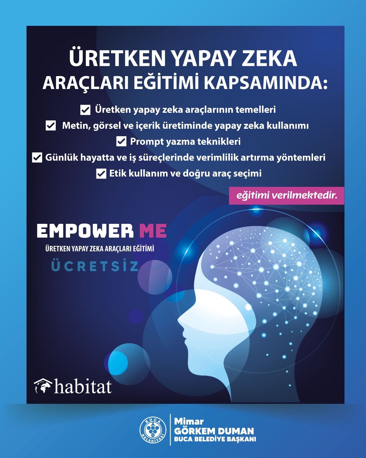 Buca’da Gençlere Ücretsiz Yapay Zeka Eğitimi (2)