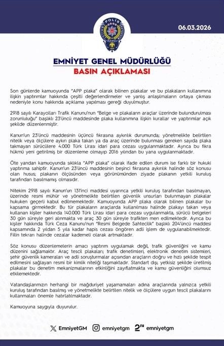 Egm’den 'App Plaka' Açıklaması Ehliyete El Konulacak, Araç Trafikten Men Edilecek-1