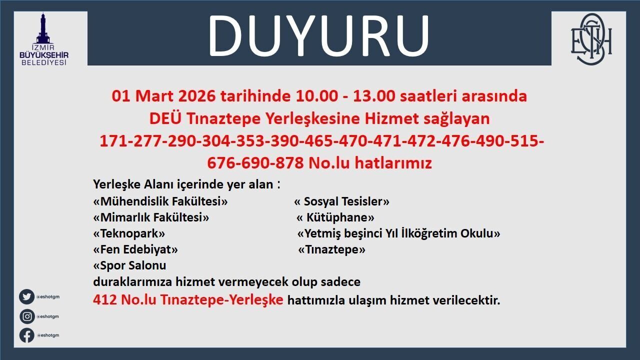 Eshot Duyuru 01032026