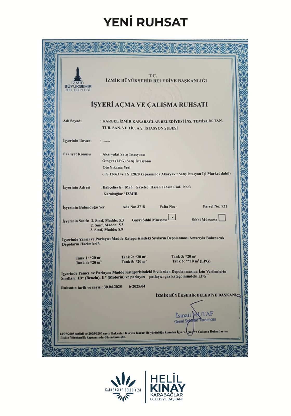 İbb Den Alınan Ruhsat