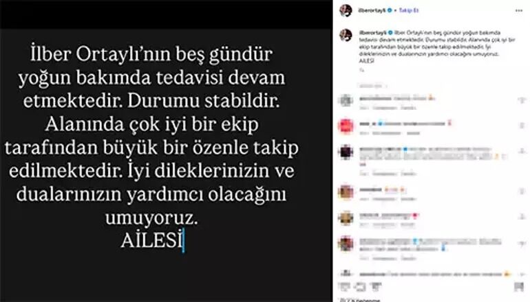 İlber Ortaylı 5 Gündür Yoğun Bakımda Ailesinden Ilk Açıklama! (1)