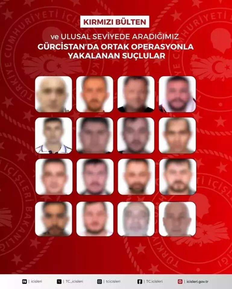 Kırmızı Bültenle Ve Ulusal Seviyede Aranan 16 Suçlu Türkiye’ye Getirildi