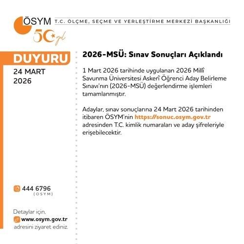Msü Sonuçları Açıklandı! 2026 Msü Sınav Sonuçlarına Nereden Bakılır