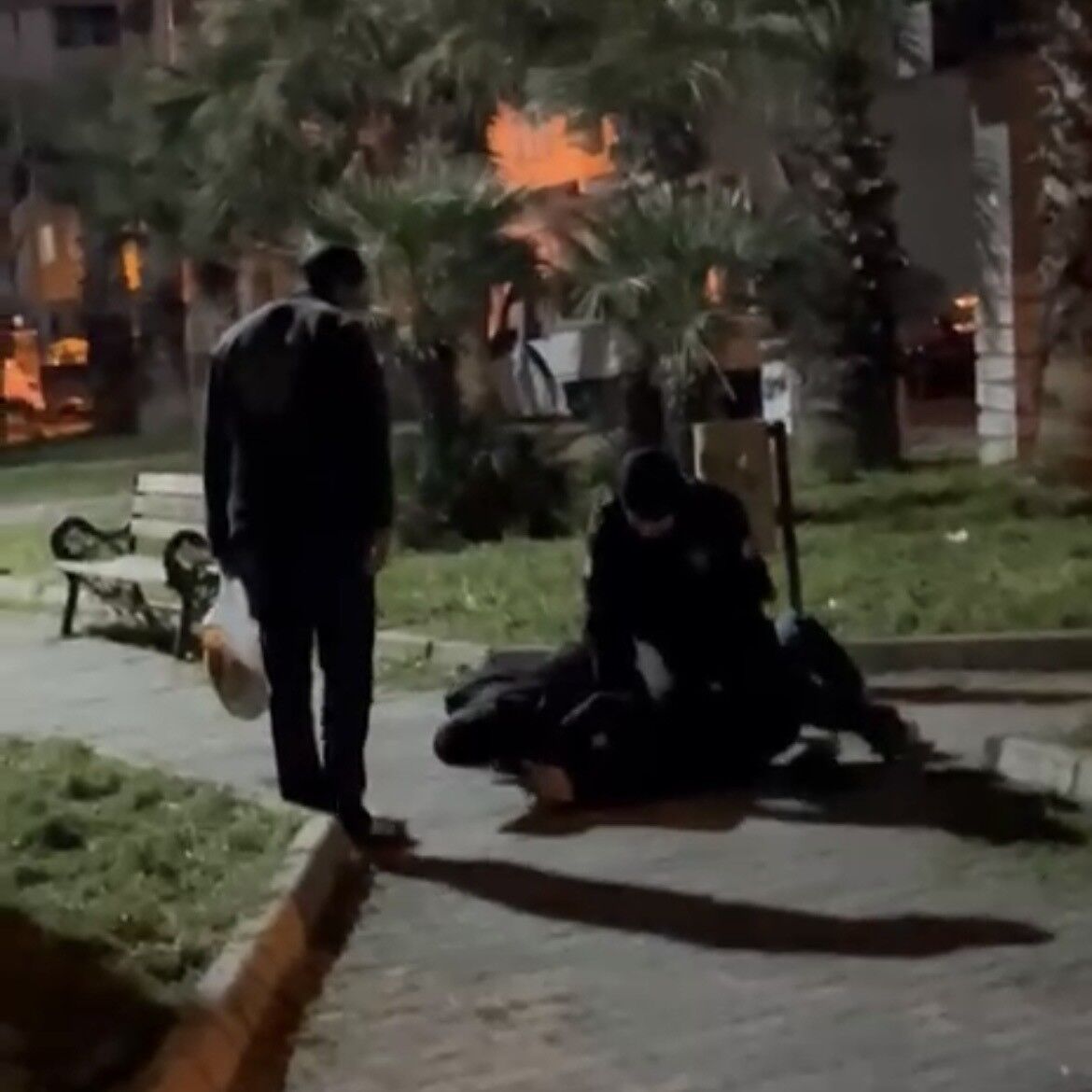 Parkta Taşkınlık Çıkardılar, Görevli Bekçilere Direndiler! (2)