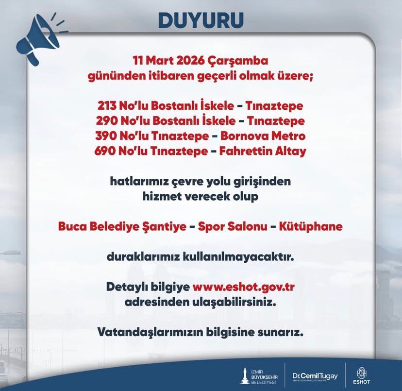 İzmir’de toplu ulaşımı kullanan vatandaşları yakından ilgilendiren yeni bir düzenleme duyuruldu.