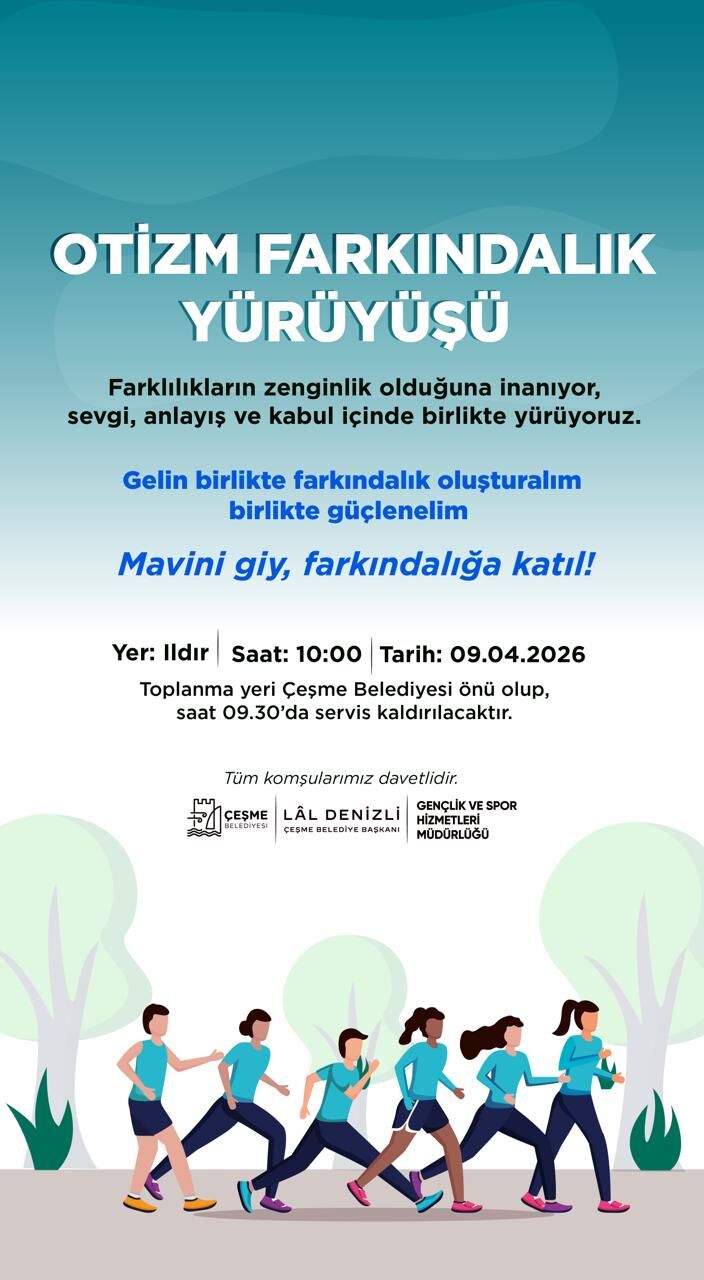 Çeşme’de Otizm Farkındalığı Için Mavi Buluşma