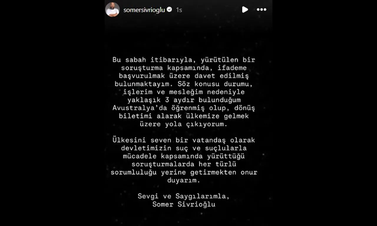 Hakkında Gözaltı Kararı Verilen Somer Sivrioğlu’ndan Ilk Açıklama