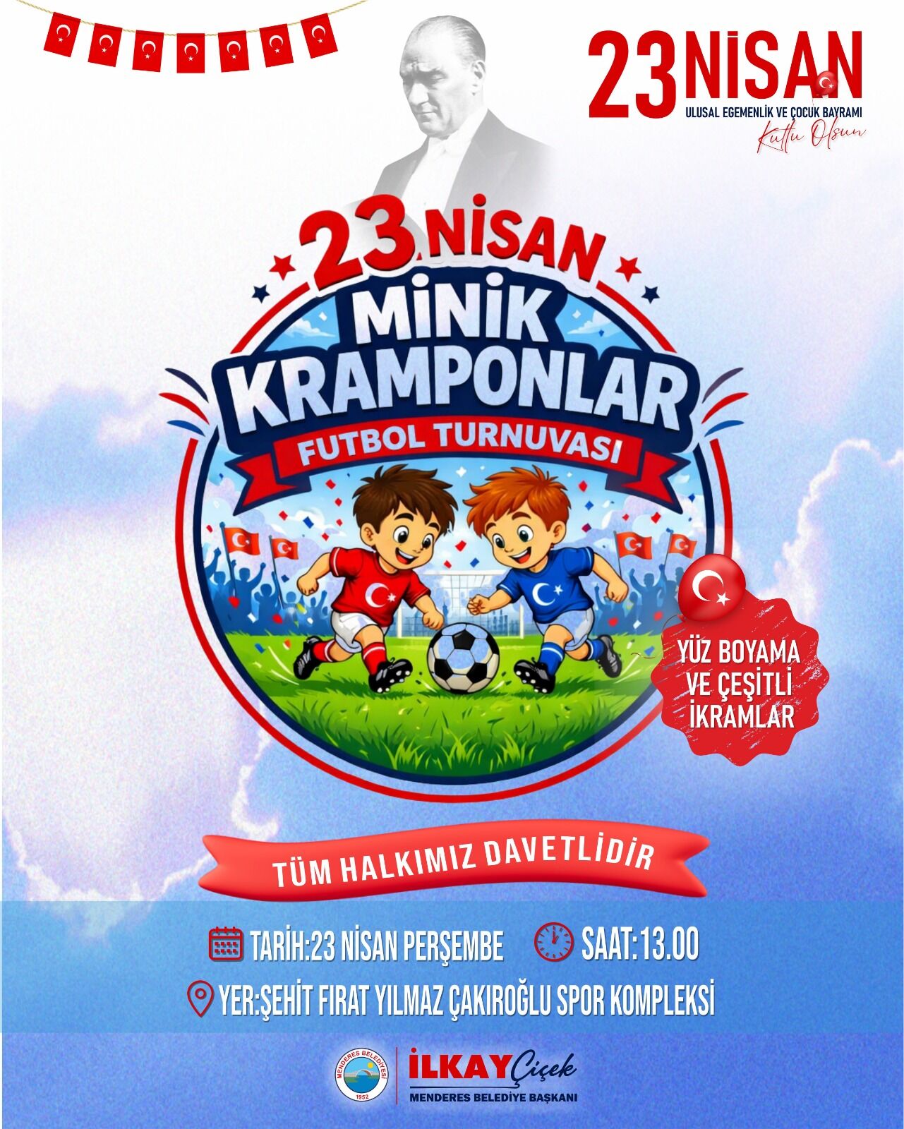 Menderes'te 23 Nisan Heyecanı Yeşil Sahaya Iniyor!-1