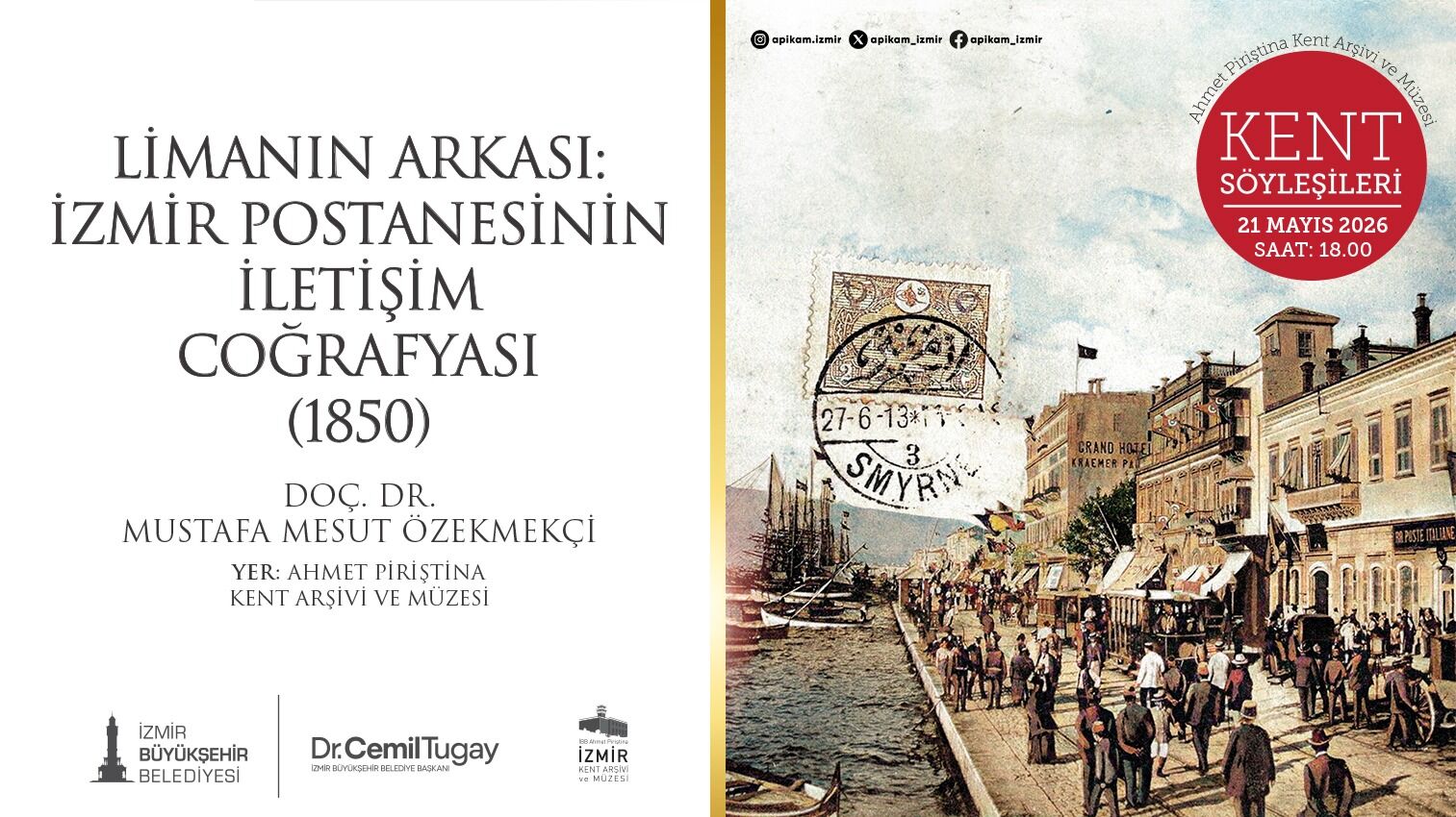 İzmir Büyükşehir Belediyesi Ahmet Piriştina Kent Arşivi ve Müzesi’nde (APİKAM) düzenlenen Kent Söyleşileri dizisi devam ediyor.