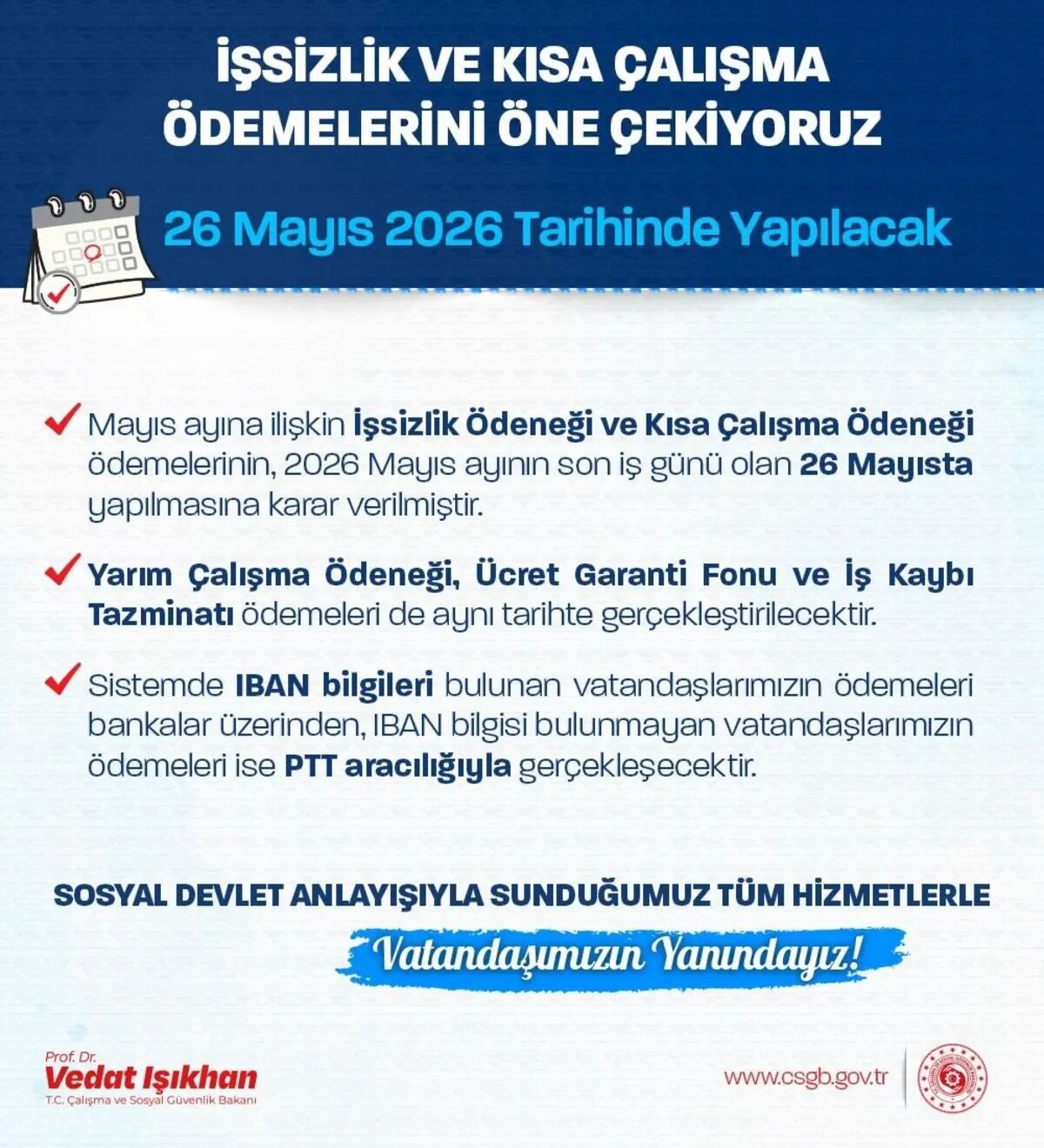 Bakan Işıkhan'dan Bayram Müjdesi! İşsizlik Ve Kısa Çalışma Ödemeleri Öne Çekiliyor