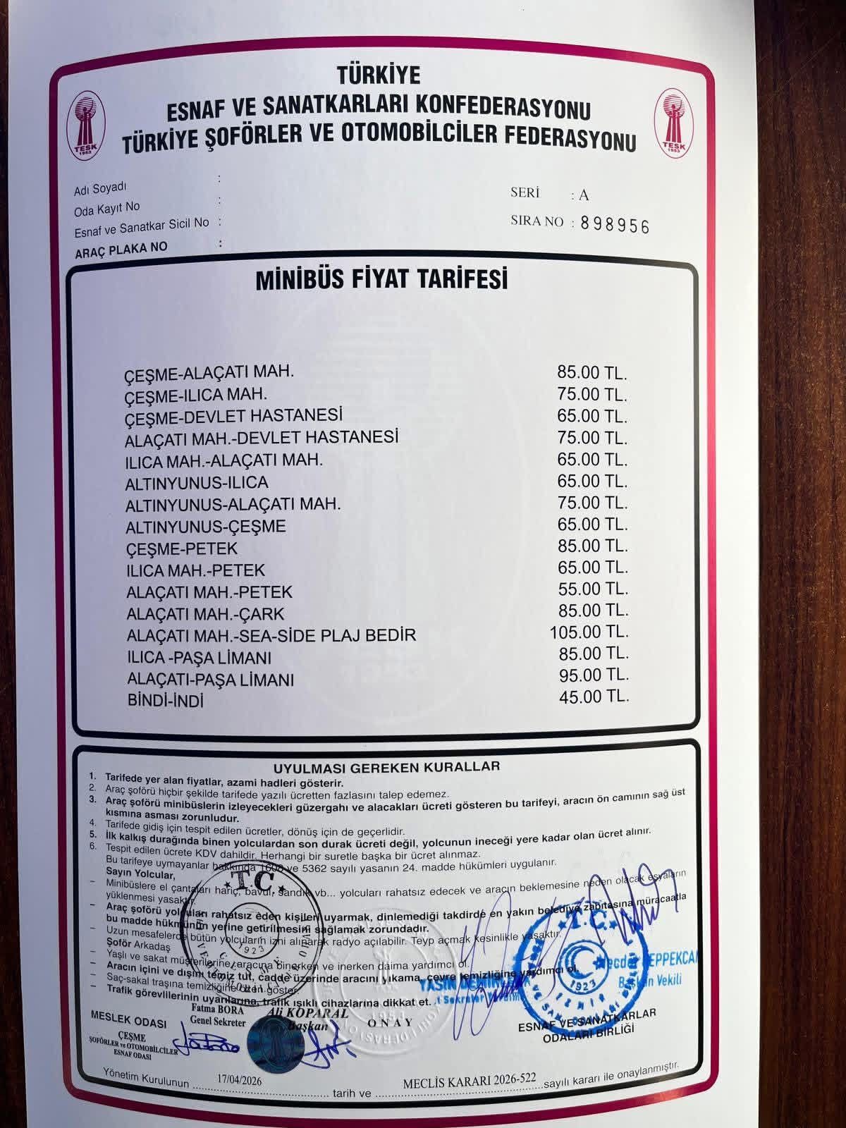 Çeşme’de Ulaşıma Çifte Zam Taksi Ve Dolmuş Ücretleri Arttı (1)-1