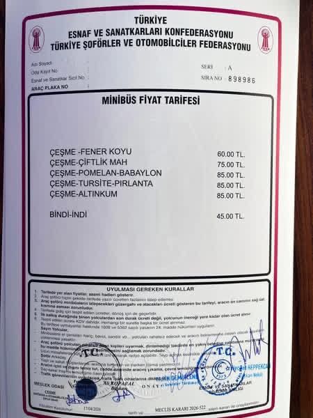 Çeşme’de Ulaşıma Çifte Zam Taksi Ve Dolmuş Ücretleri Arttı (3)