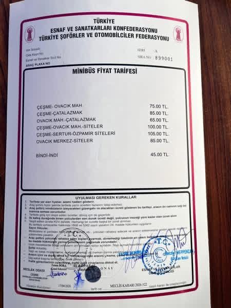 Çeşme’de Ulaşıma Çifte Zam Taksi Ve Dolmuş Ücretleri Arttı (4)