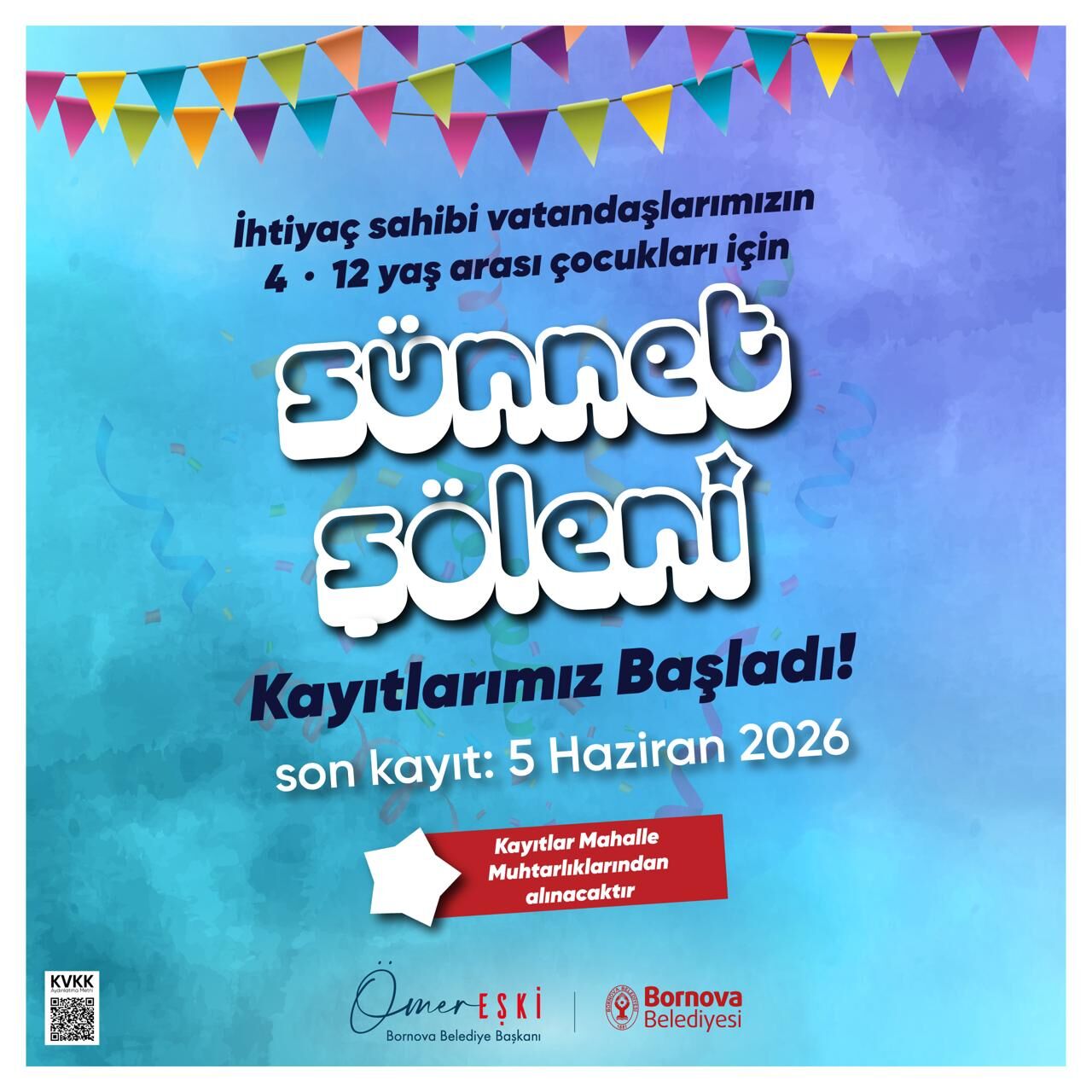 Bornova’da toplu sünnet başvuruları başladı