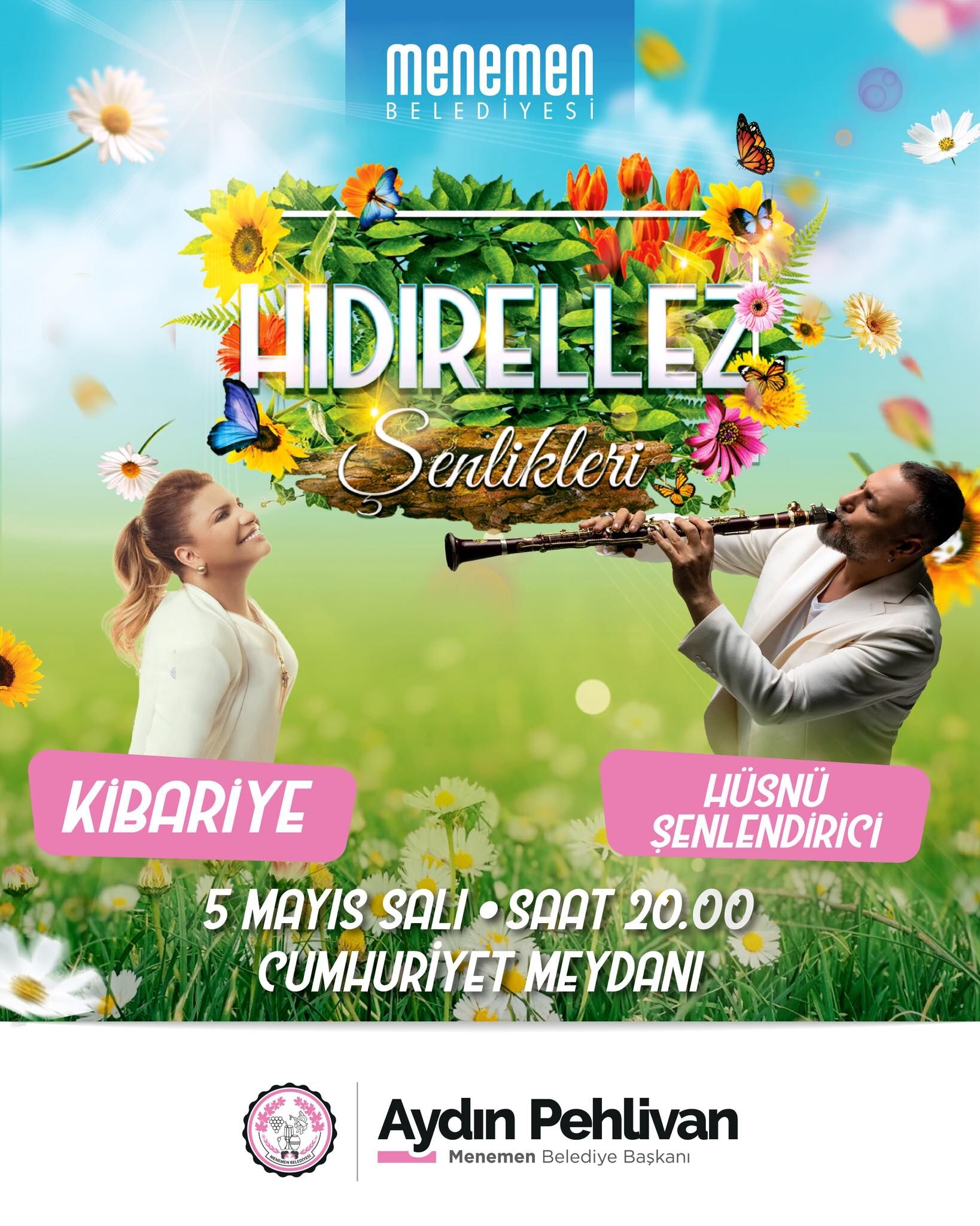Menemen’de Hıdırellez Kapsamında Kibariye Ve Hüsnü Şenlendirici Konser Verecek. Etkinlik Cumhuriyet Meydanı’nda 5 Mayıs’ta Saat 20.00’De Başlayacak Belirtildi (1)