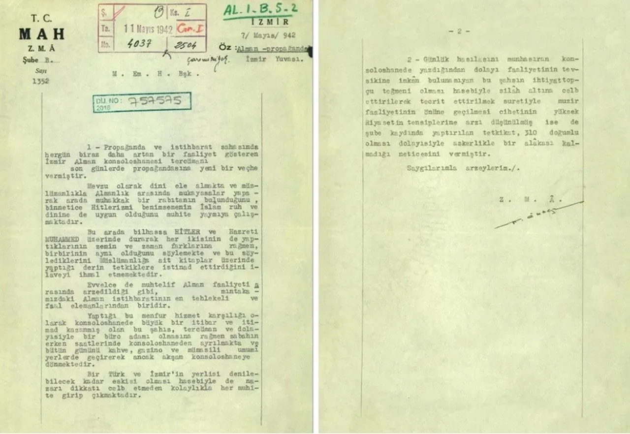 Mi̇t Arşivi Açıldı İzmir’deki Tercümanın 1942 Raporu Ortaya Çıktı (1)