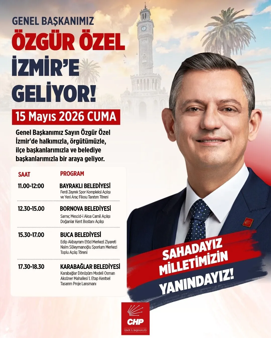 Özel’in  İzmir programı