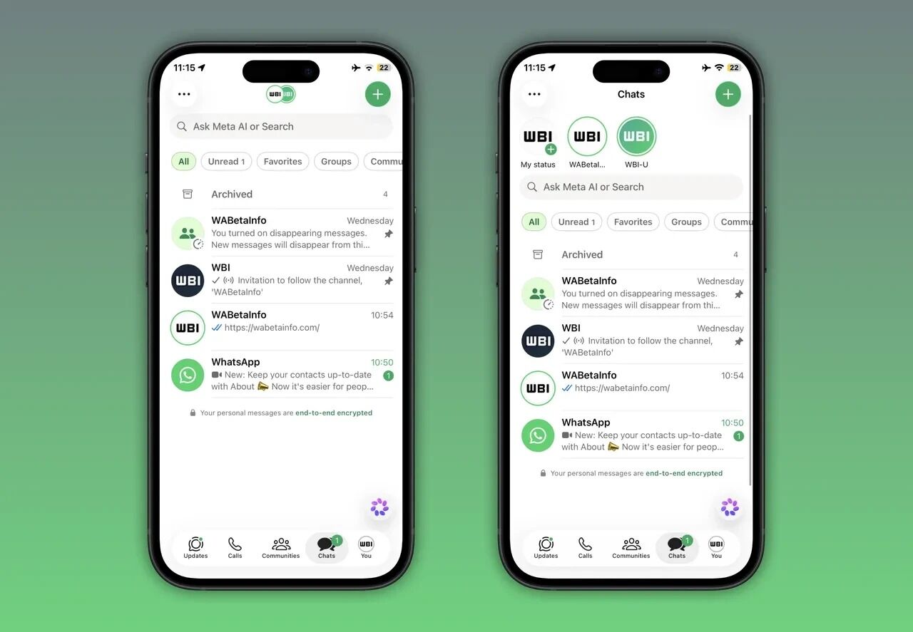 Whatsapp Arayüz Değiştiriyor Durum Güncellemeleri Ana Ekrana Taşınacak (1)