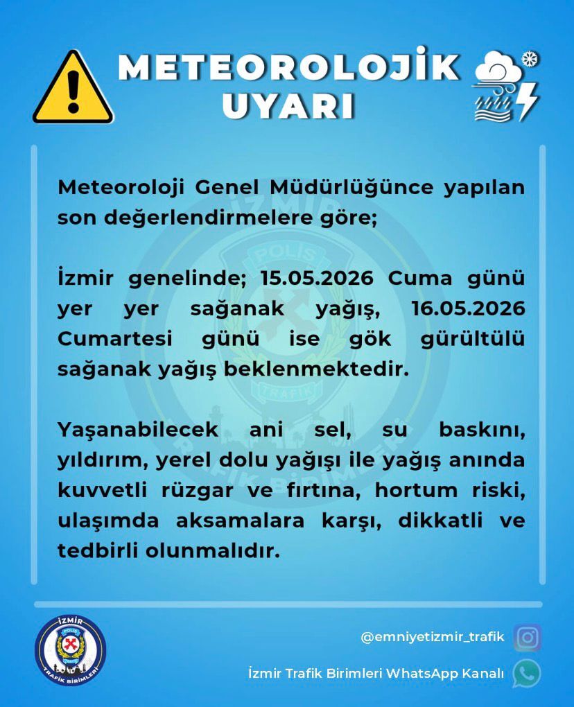 Emniyetten korkutan uyarı: İzmir'de cumartesi gününe dikkat!