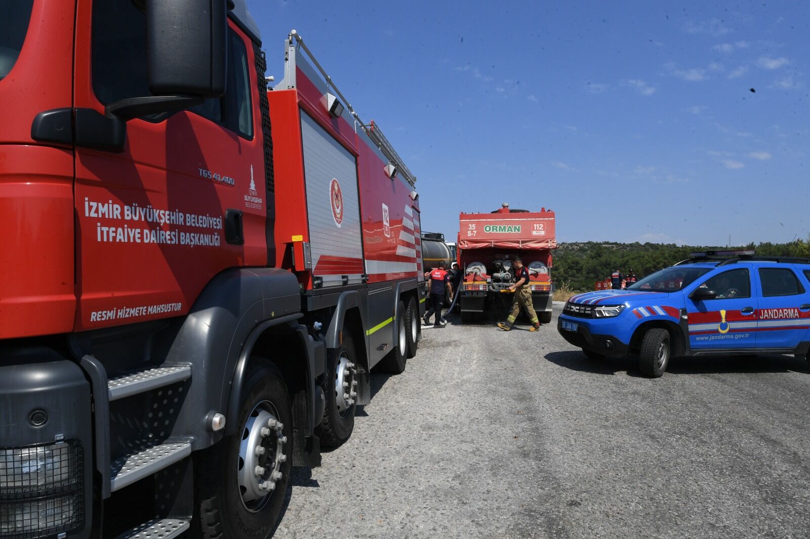 Urla’da yangın
