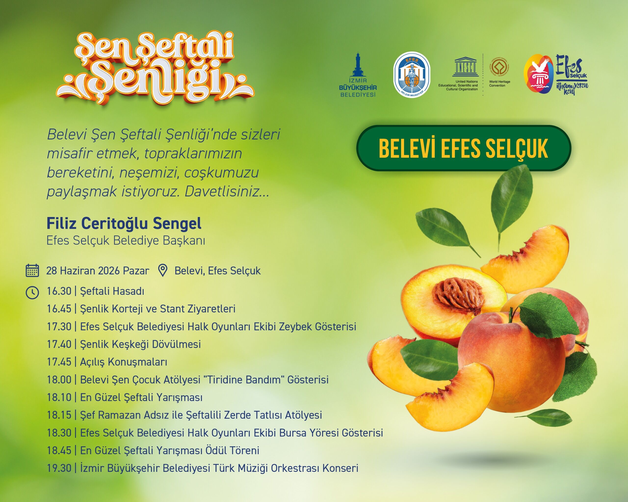 Belevi̇ Şen Şeftali̇ Şenli̇ği̇ Daveti̇ye