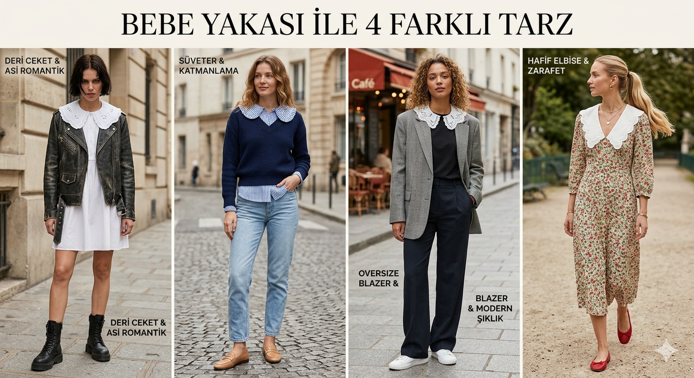 Demode sanılıyordu, şimdi herkes onu giyiyor Bebe yaka trendini 'Kostüm Gibi' görünmeden taşımanın 4 cool yolu-1