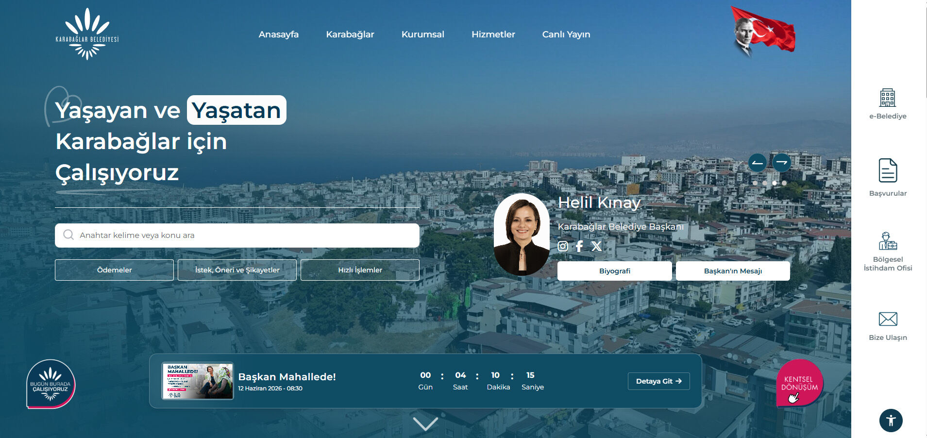 Karabaglar Belediyesi Yenilenen Web Sitesi Yayında (2)