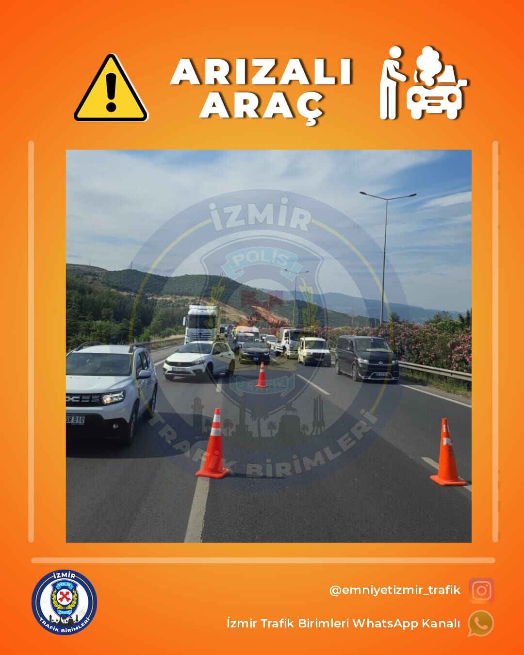 Buca yolunda arızalı çekici trafiği kilitledi!