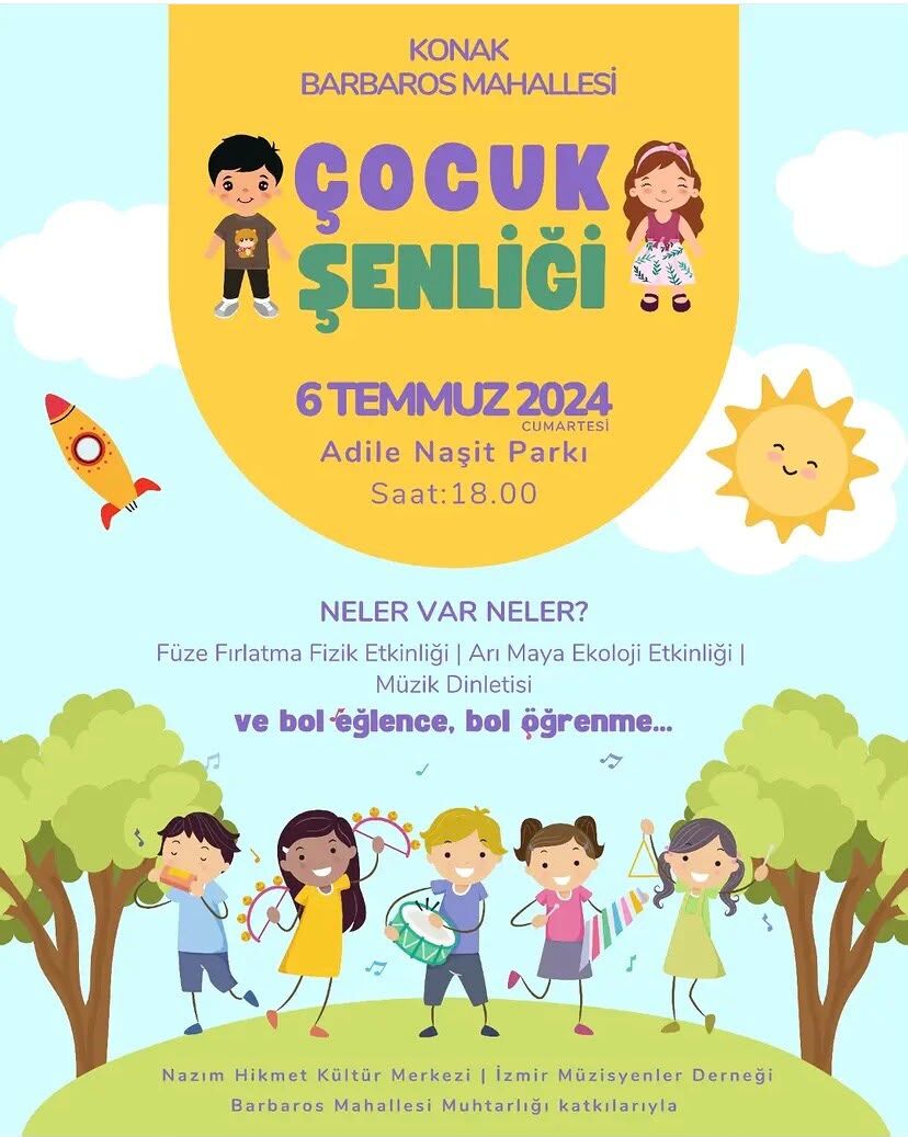 Konak Barbaros Mahallesi, çocukları hem eğlendirecek hem de bilgilendirecek muhteşem bir şenliğe ev sahipliği yapmaya hazırlanıyor.
