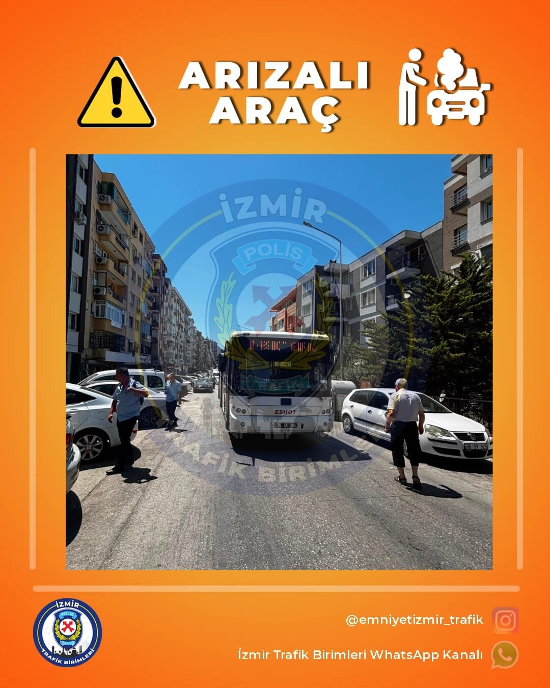 Karabağlar ilçesinden ulaşım haberleri gelmeye devam ediyor. Edinilen bilgilere göre, Hasan Tahsin Caddesi üzerinde seyir halinde olan bir ESHOT otobüsü arıza yaptı.