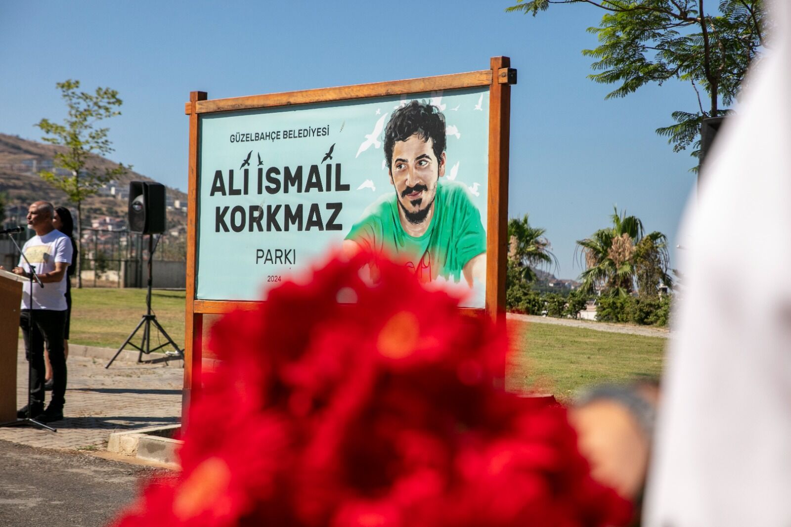 Gezi Parkı Eylemleri Sırasında Uğradığı Saldırı Sonucu Hayatını Kaybeden Ali İsmail Korkmaz, Ölümünün 13'Üncü Yılında Güzelbahçe'de Adını Taşıyan Parkta Düzenlenen Törenle Anıldı. (2)