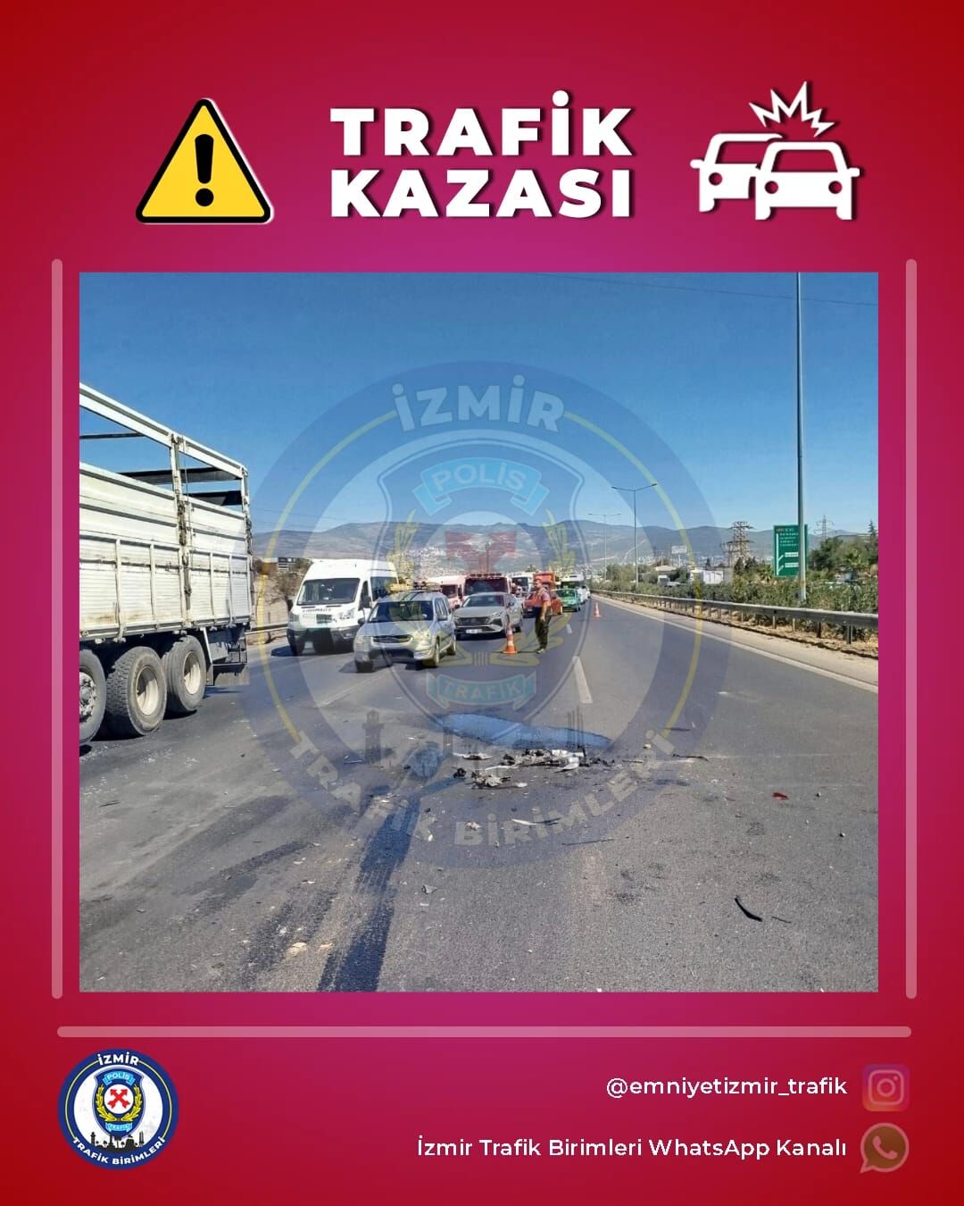 Bornova-Buca yönünde feci kaza: Kilometrelerce araç kuyruğu!